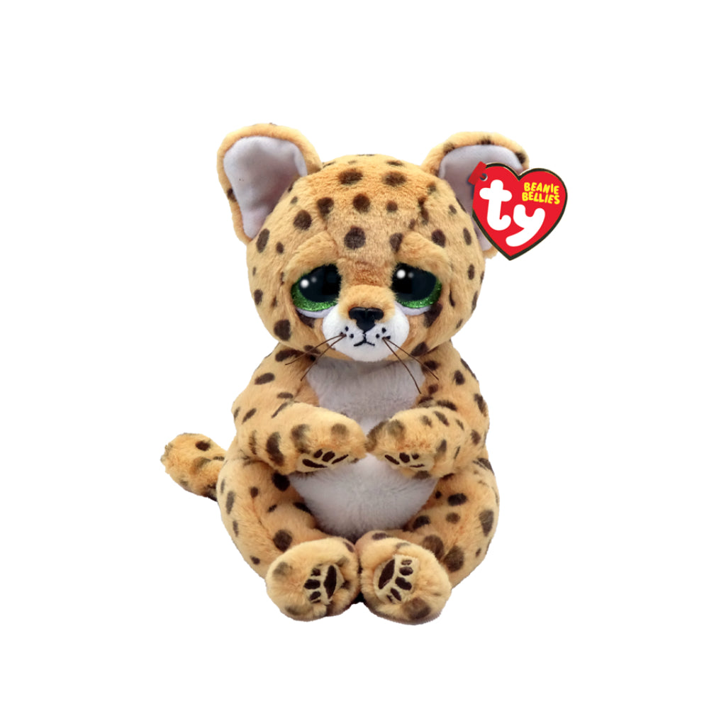 Peluche de leopardo con manchas color canela "Lloyd" de 8" de Ty Beanie Bellies