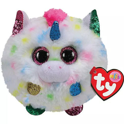 Ty Puffies 4" Harmonie Speckled Unicorn Plush Toy - Multicolor - Curacao