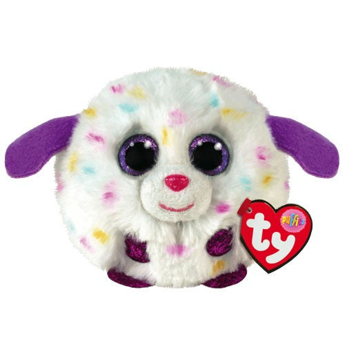 Peluche de perro Munchkin de 4" de Ty Puffies, color blanco