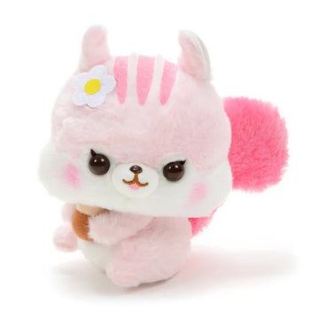 Amuse 13.5" Fuzzy Tail Squirrel Plush Toy - Pink