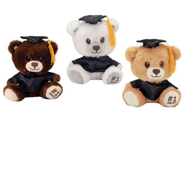 Surtido de juguetes de peluche de osos de graduación de 6" de Fiesta