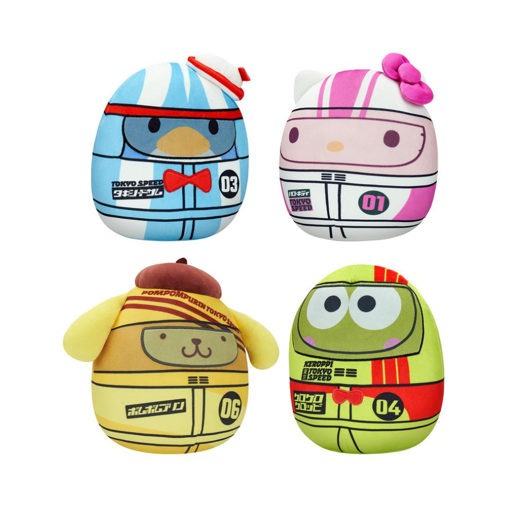 Surtido de juguetes de peluche Squishmallows de 8" de Sanrio Tokyo Racer