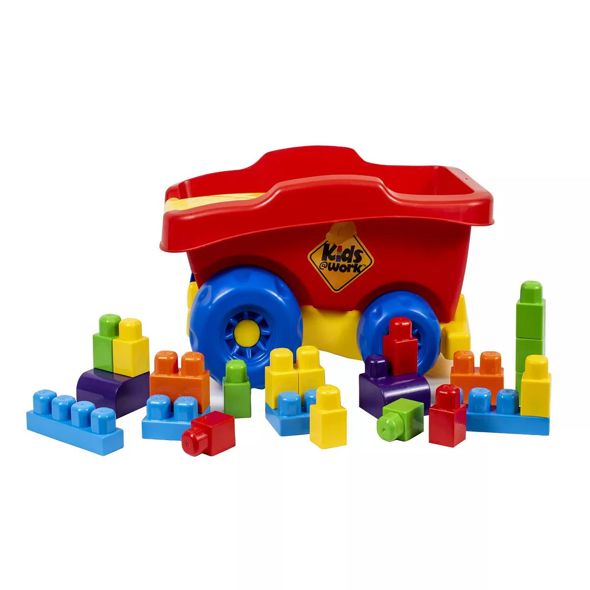 Kids@Work 25-Piece Ton O Blocks Wagon