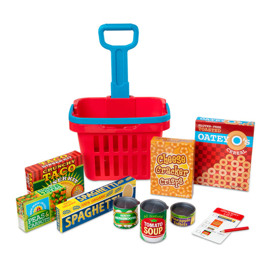 Juego de cestas de comestibles para rellenar y rodar de Melissa &amp; Doug