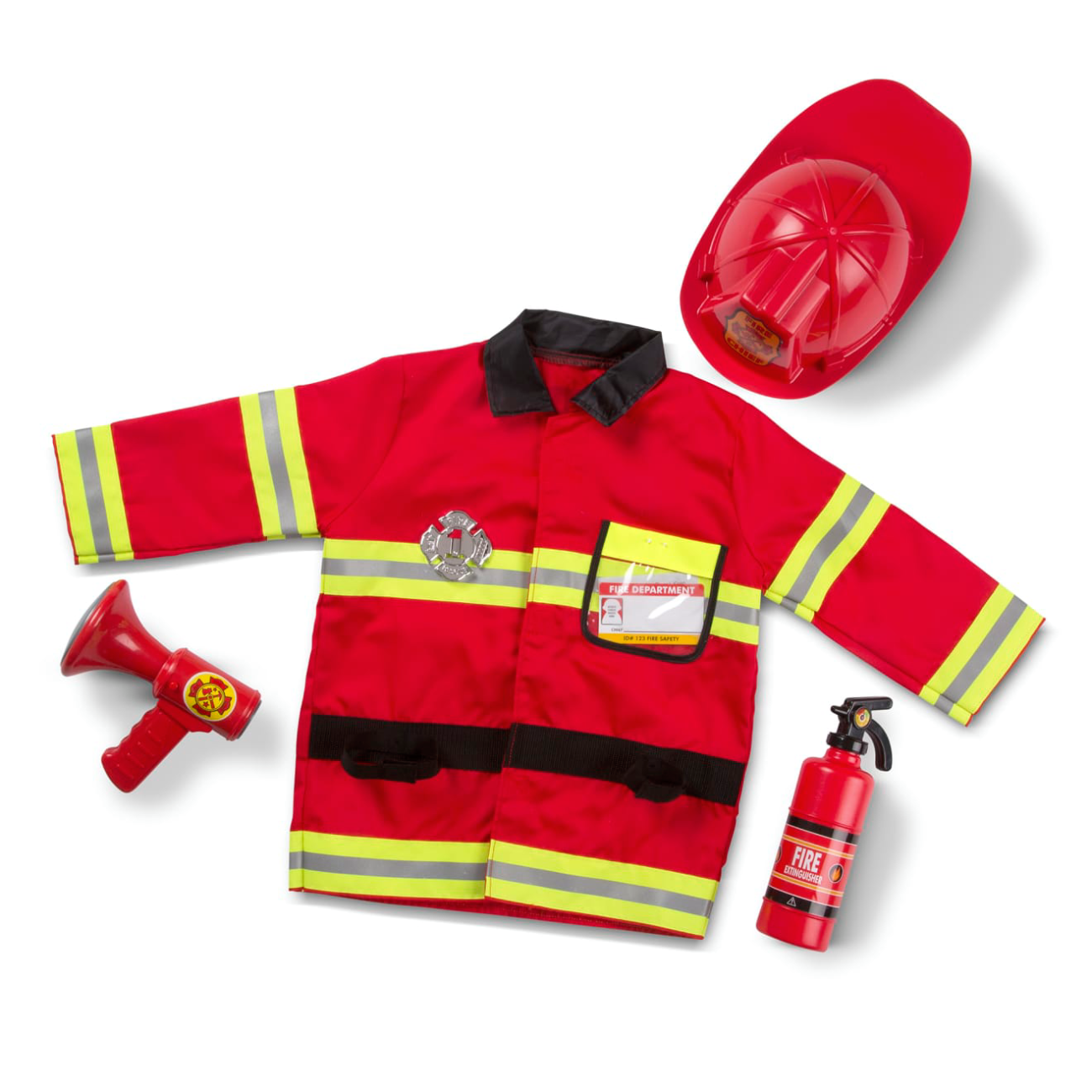 Conjunto de disfraz para juego de rol de jefe de bomberos para niños de Melissa &amp; Doug