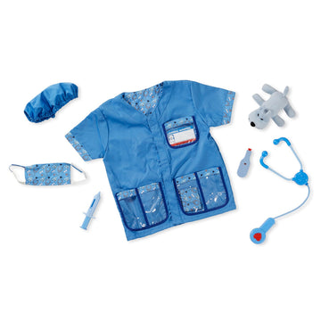 Conjunto de disfraz de veterinario para juego de rol para niños de Melissa &amp; Doug