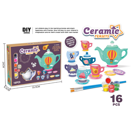 Ceramic Tea Playset (16-Pieces)