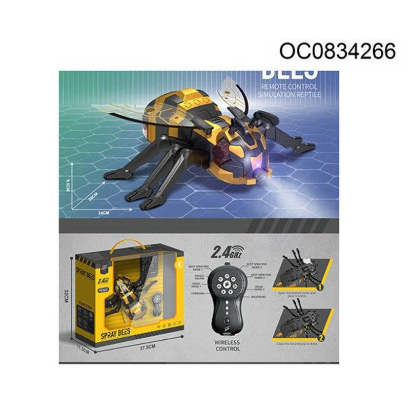 Ocean Toys Remote Controlled Spray Bees Toy - Black/Yellow