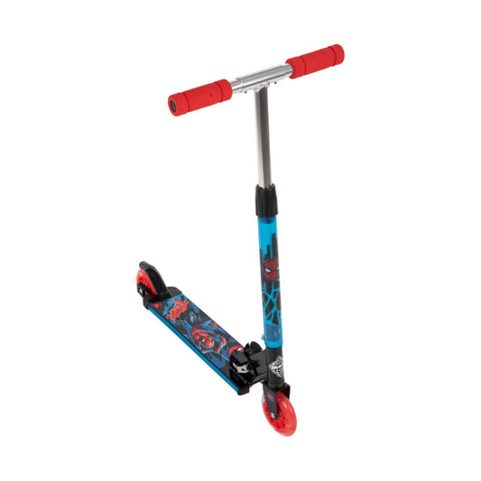 Huffy Marvel Spider-Man Electro-Light Inline Kick Scooter for Boys - Black/Red