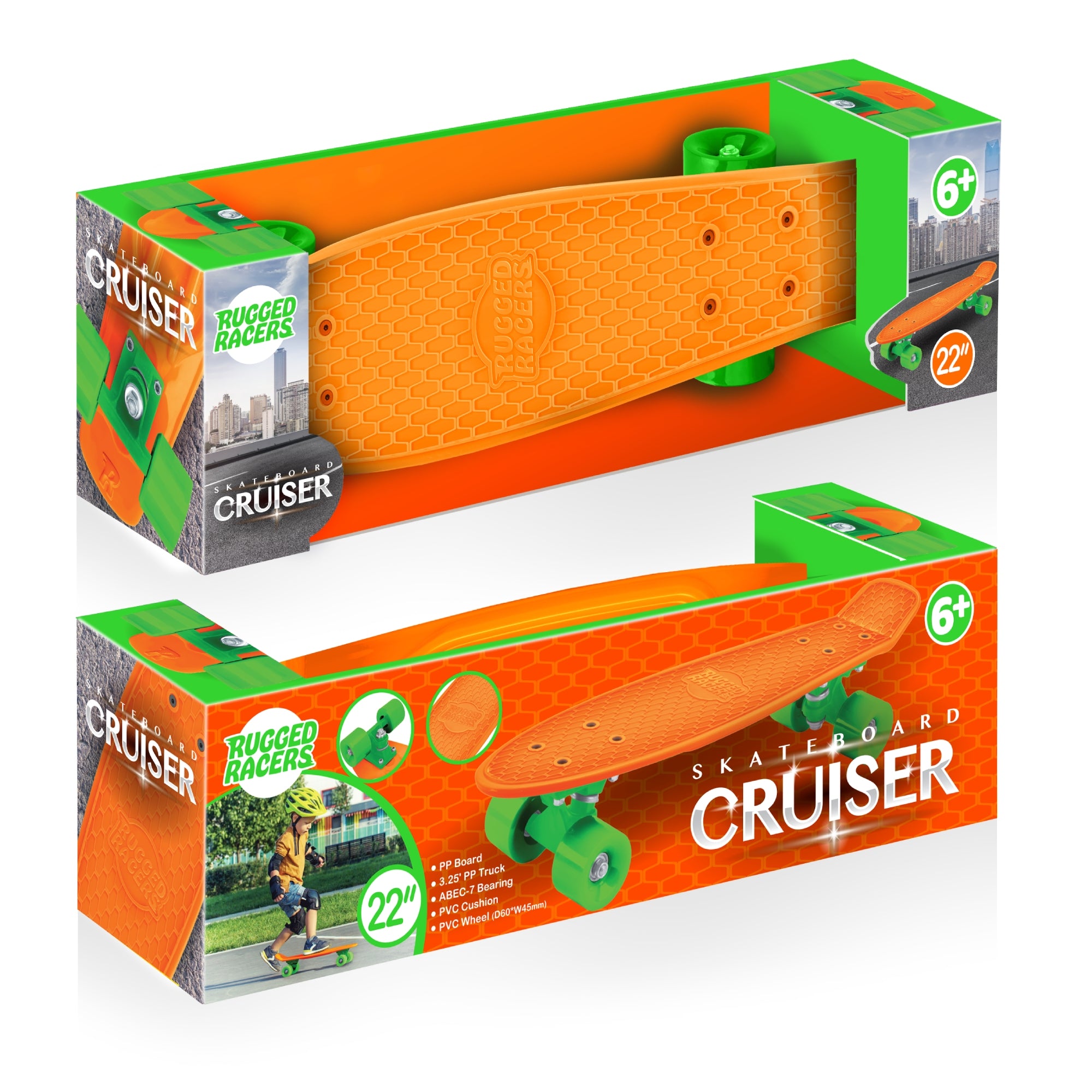 ORANGE SKATEBOARD CRUISER– Curacao