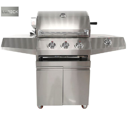 Lubeck Stainless Steel 3+1 Burner BBQ Grill
