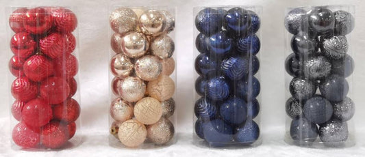 Gansu Christmas Ball Ornaments (24-Piece) - Assortment