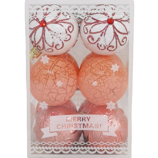 Christmas 6cm Pearl Ball Ornaments (12-Piece)