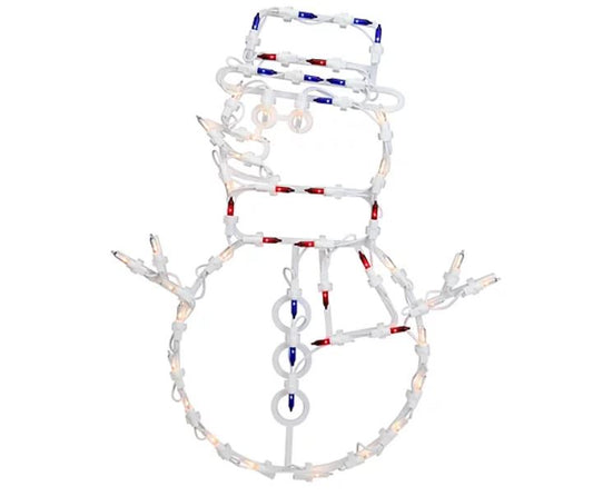 Lighted Snowman Christmas Window Decoration