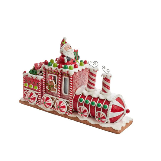 Kurt Adler 7.5" Battery-Operated LED Gingerbread Junction Train