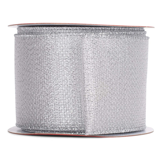 Kurt Adler 2.5" x 10 Yards Solid Color Ribbon - Silver
