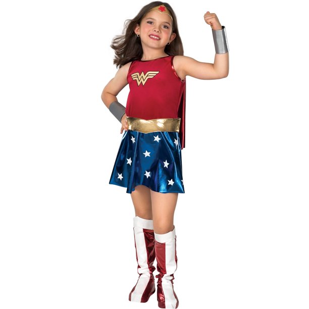 Deluxe Girls DC Comics Wonder Woman Costume for Kids - Medium