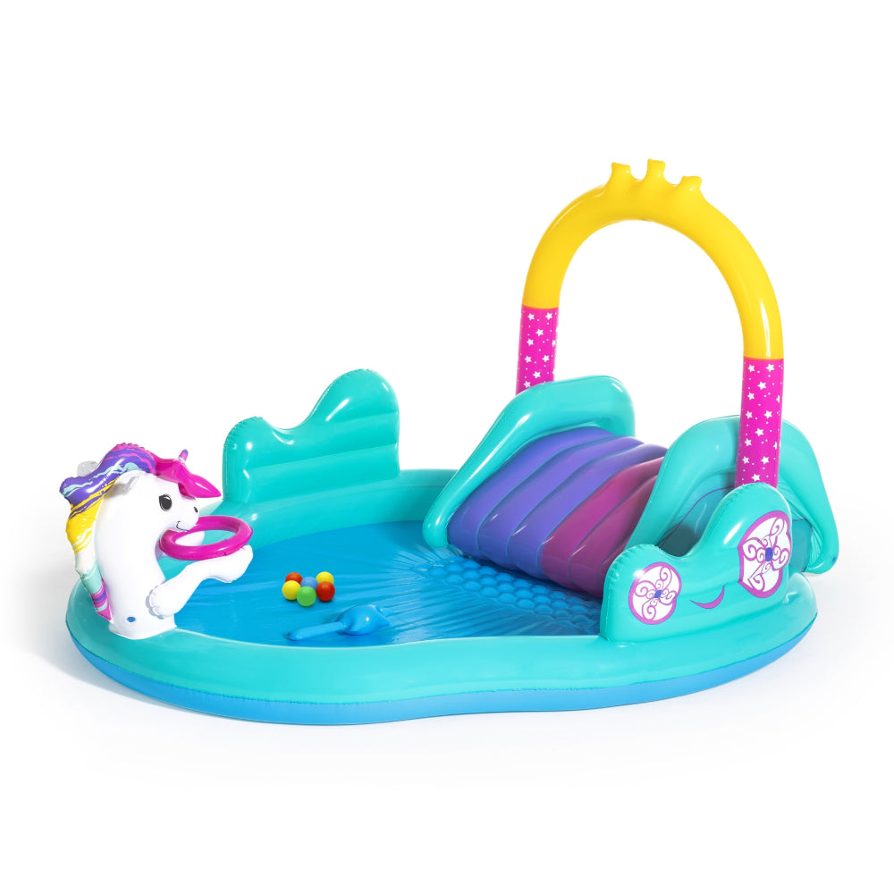 Bestway H2OGO! Magical Unicorn Carriage Inflatable Swimming Pool Play Center - Curacao