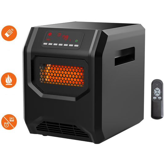 Appliance Basics HT1269 6-Element Infrared Heater with Front Intake Vent - Black