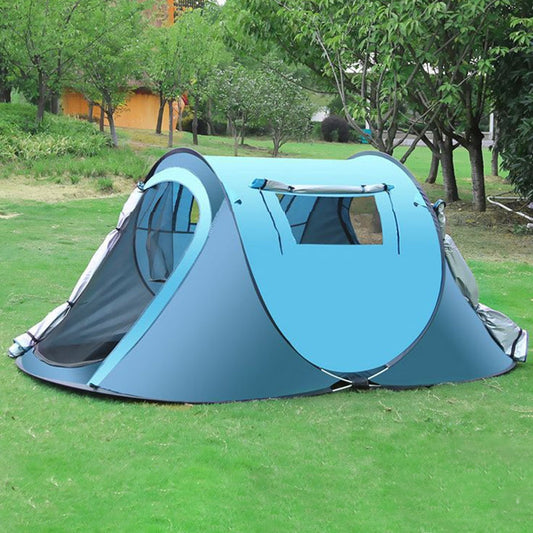 Boat-type Outdoor Portable Tent for 3 to 4 Person - Blue