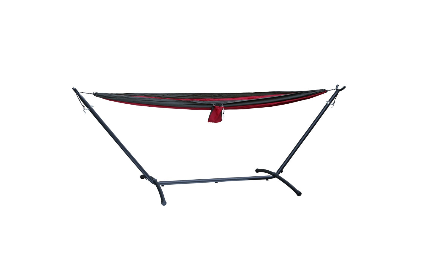 Liaoning Lucky Johnny Hammock Set with Metal Stand Base - Red