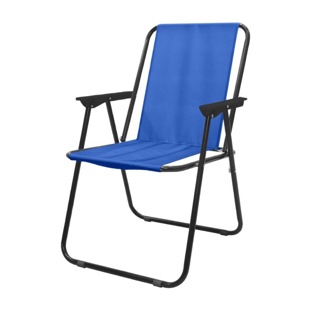 Silla plegable de 30,7" de Best Home, color azul y negro