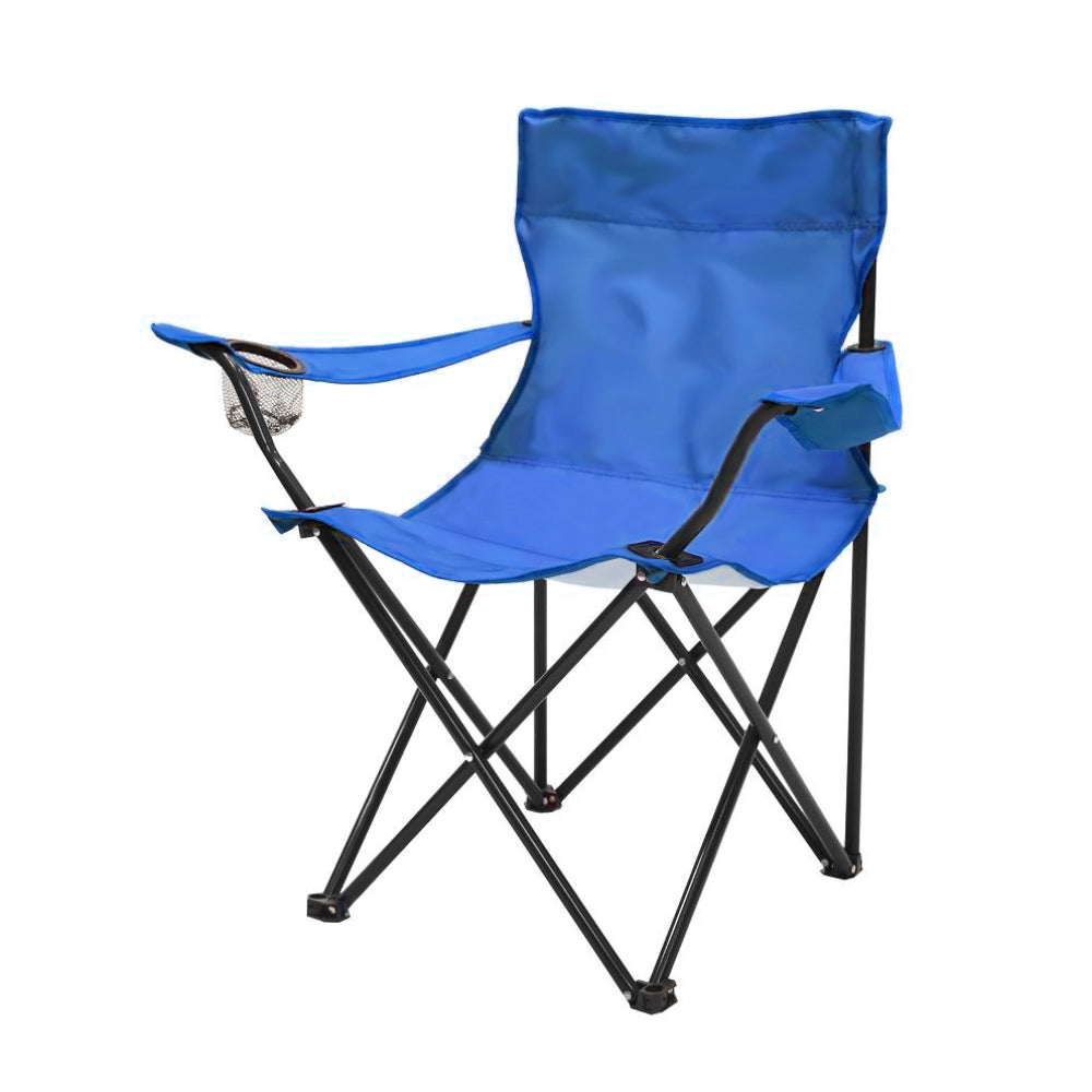 Silla plegable de 31,5" de Best Home, color azul y negro