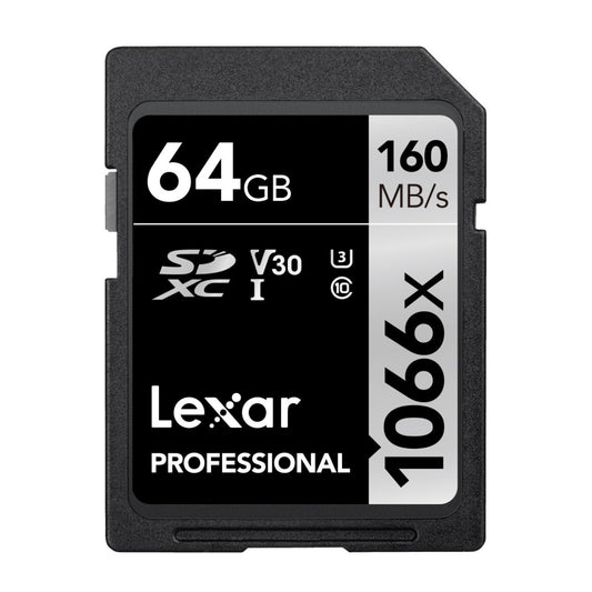 Tarjeta de memoria Lexar Professional SDXC 1066x UHS-I de 64 GB