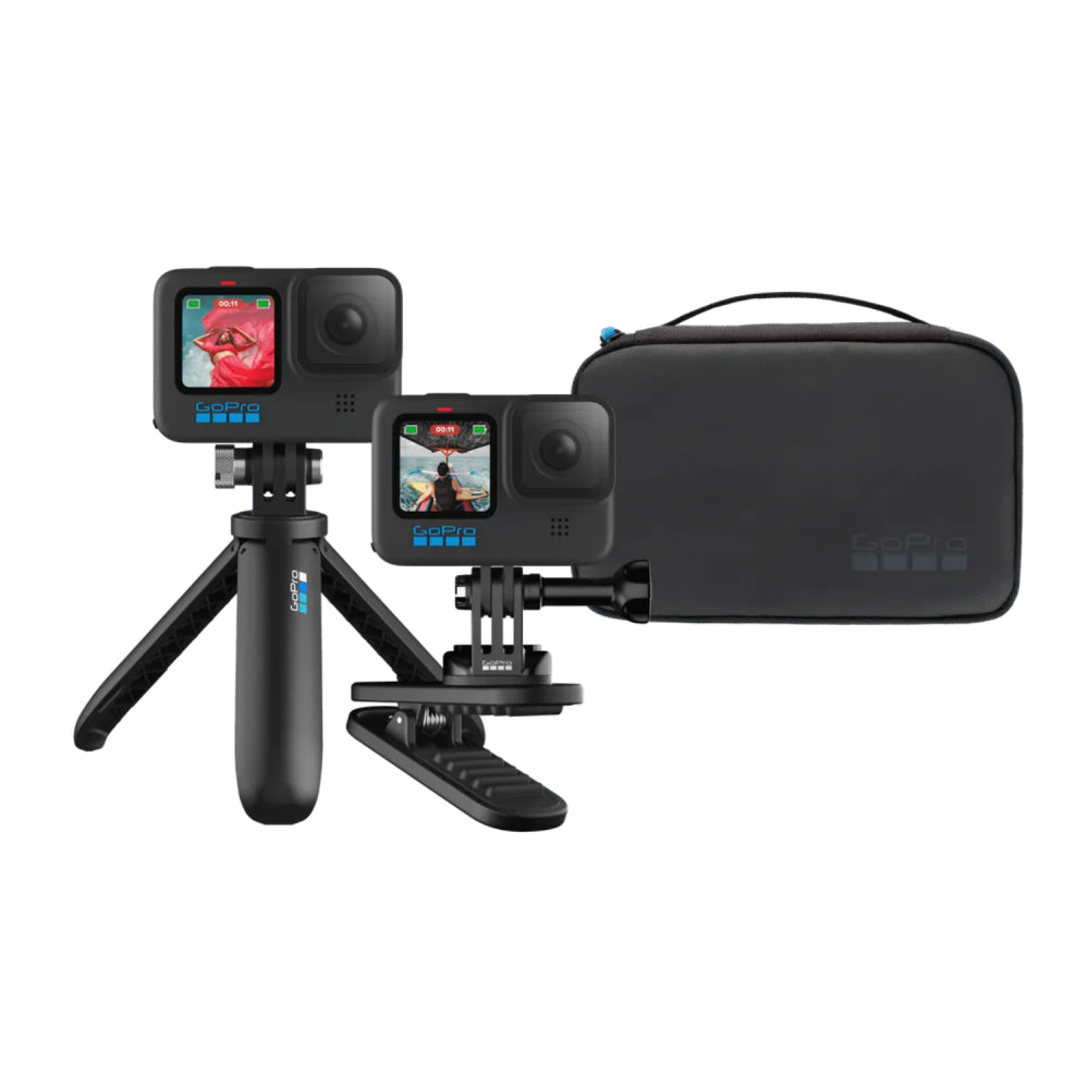 GoPro Travel Kit (Shorty + Magnetic Swivel Clip + Camera Case) for GoPro HERO10/11 - Black