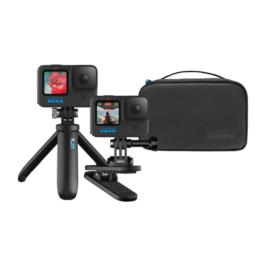 Kit de viaje GoPro (Shorty + Clip giratorio magnético + Estuche para cámara) para GoPro HERO10/11 - Negro