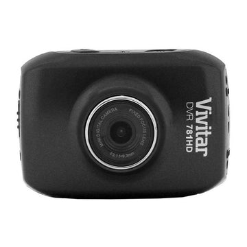 Cámara de acción Vivitar DVR781HD HD con pantalla trasera LCD y carcasa impermeable, color negro