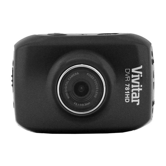 Cámara de acción Vivitar DVR781HD HD con pantalla trasera LCD y carcasa impermeable, color negro