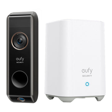 Timbre de seguridad inteligente E8213J11 con WiFi, cámara dual, 2K, HD, con video y funcionamiento a batería, color negro