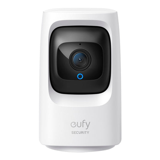 Minicámara de seguridad con movimiento horizontal y vertical, WiFi, 2K HD, para interiores, con visión nocturna, T8414J21 Solo de Eufy Security, color blanco