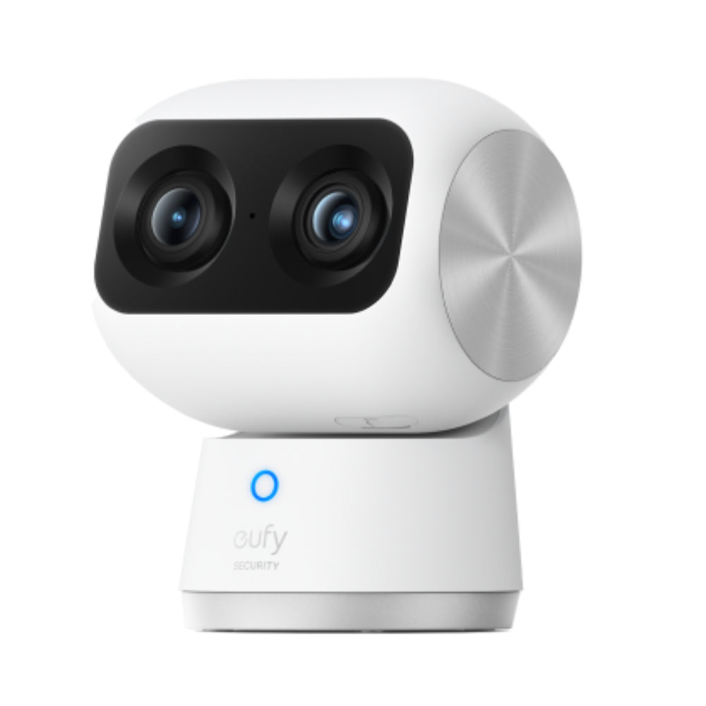 Eufy Security Indoor Cam S350 360Â° Pan & Tilt Dual Camera with 360 Degree Surveillance - White