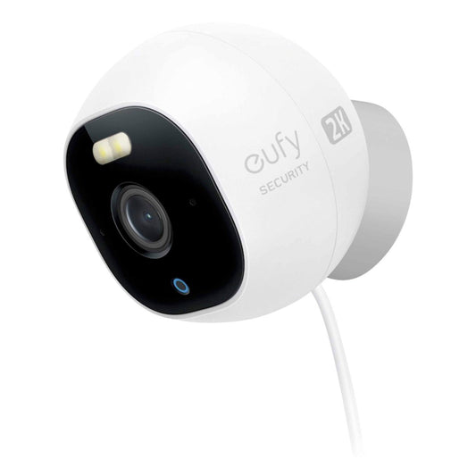 eufy Security T8441Z21 Solo Outdoor 2K HD Wired Spotlight Camera with Night Vision - White