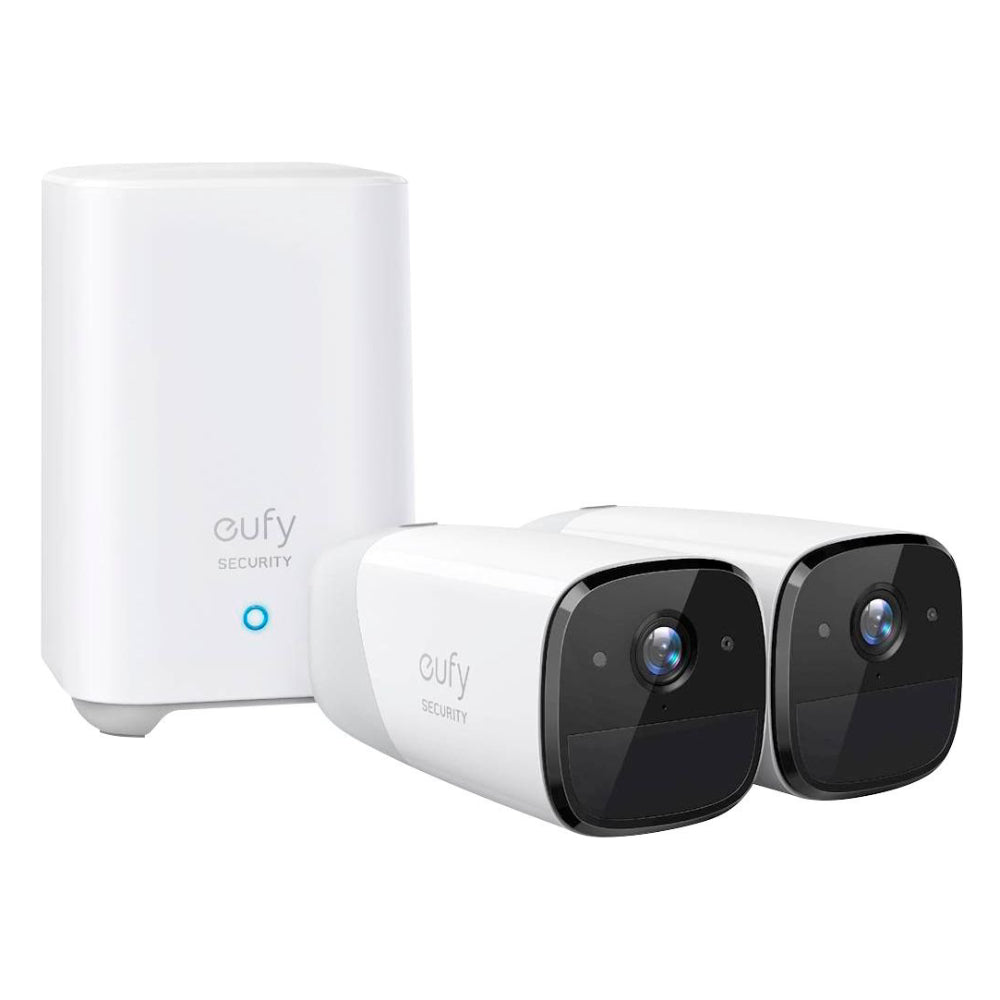 eufy Security eufyCam 2 Pro 2-Camera Wireless 2K 16G Home Security System, White