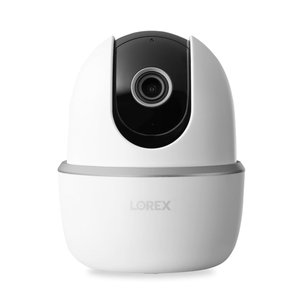 Cámara de seguridad interior con Wi-Fi, panorámica e inclinación, Lorex 2K, color blanco y negro