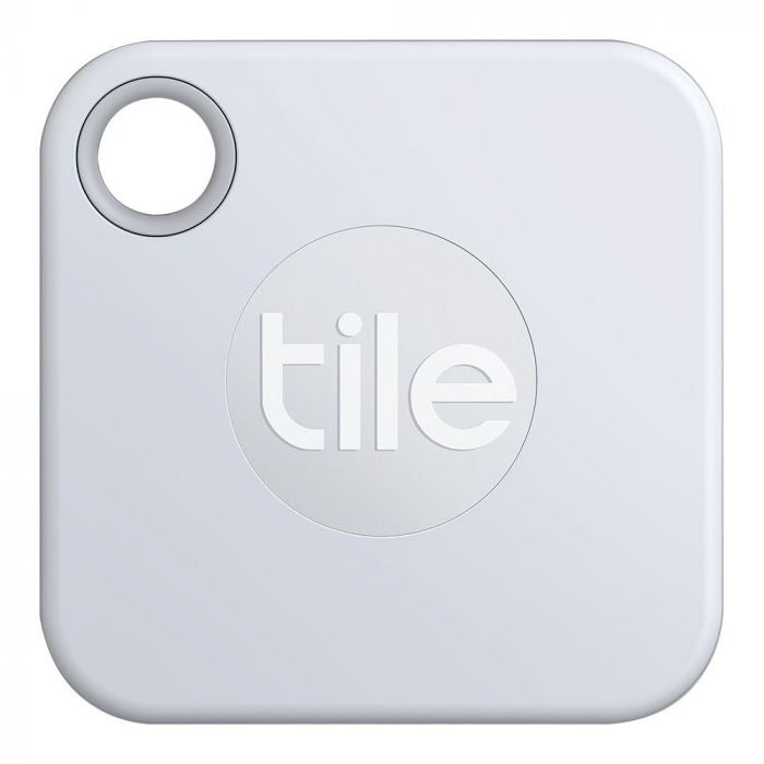 Tile RE-19001 Mate (2020) Bluetooth Tracker with Digital Voice Assistants - White/Gray