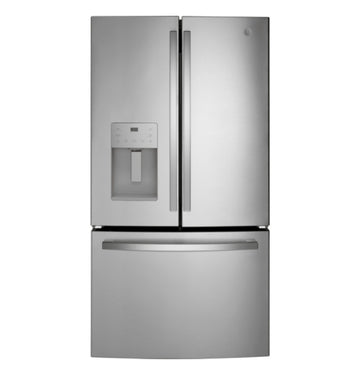 Refrigerador GE GFE26JYMFS de 25,6" con puertas francesas - Acero inoxidable resistente a las huellas dactilares