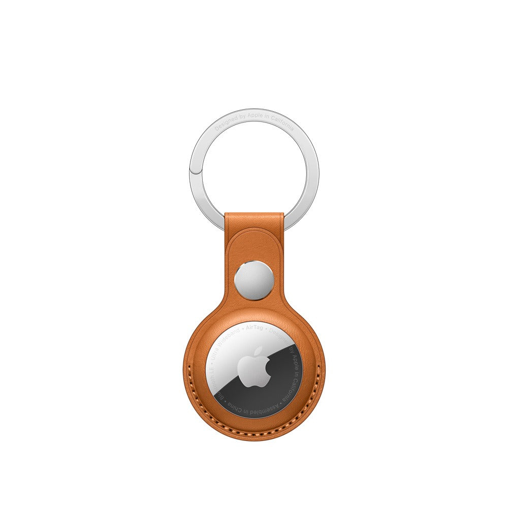 AirTag Leather Key Ring - Golden Brown , Shop w/ Credit Financing