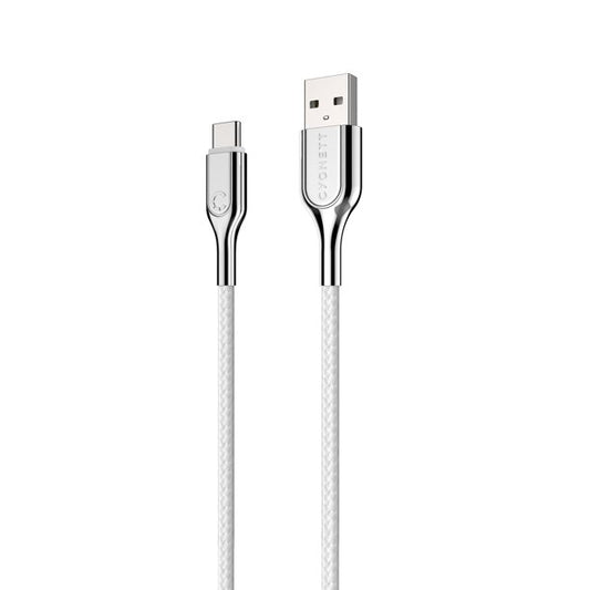 Cygnett Armored 6 ft 2.0 USB-C to USB-A Charge and Sync Cable - White