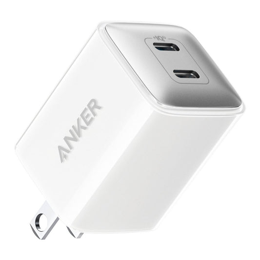 Anker Powerport III Nano Pro Duo 40W Fast Wall Charger with 2x 20W USB-C for iPhone and Samsung - White