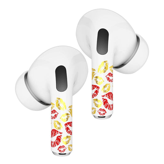 ROCKMAX AirPods Pro/Pro 2 Skin, labios dorados