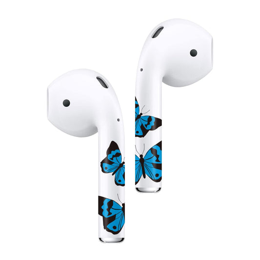 ROCKMAX AirPods (2.ª generación) Funda con diseño de mariposa azul