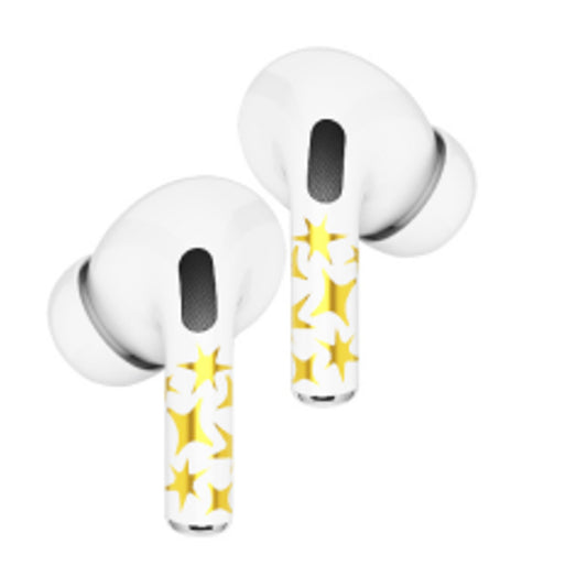 ROCKMAX AirPods Pro/Pro (2.ª generación) Funda con estrellas doradas