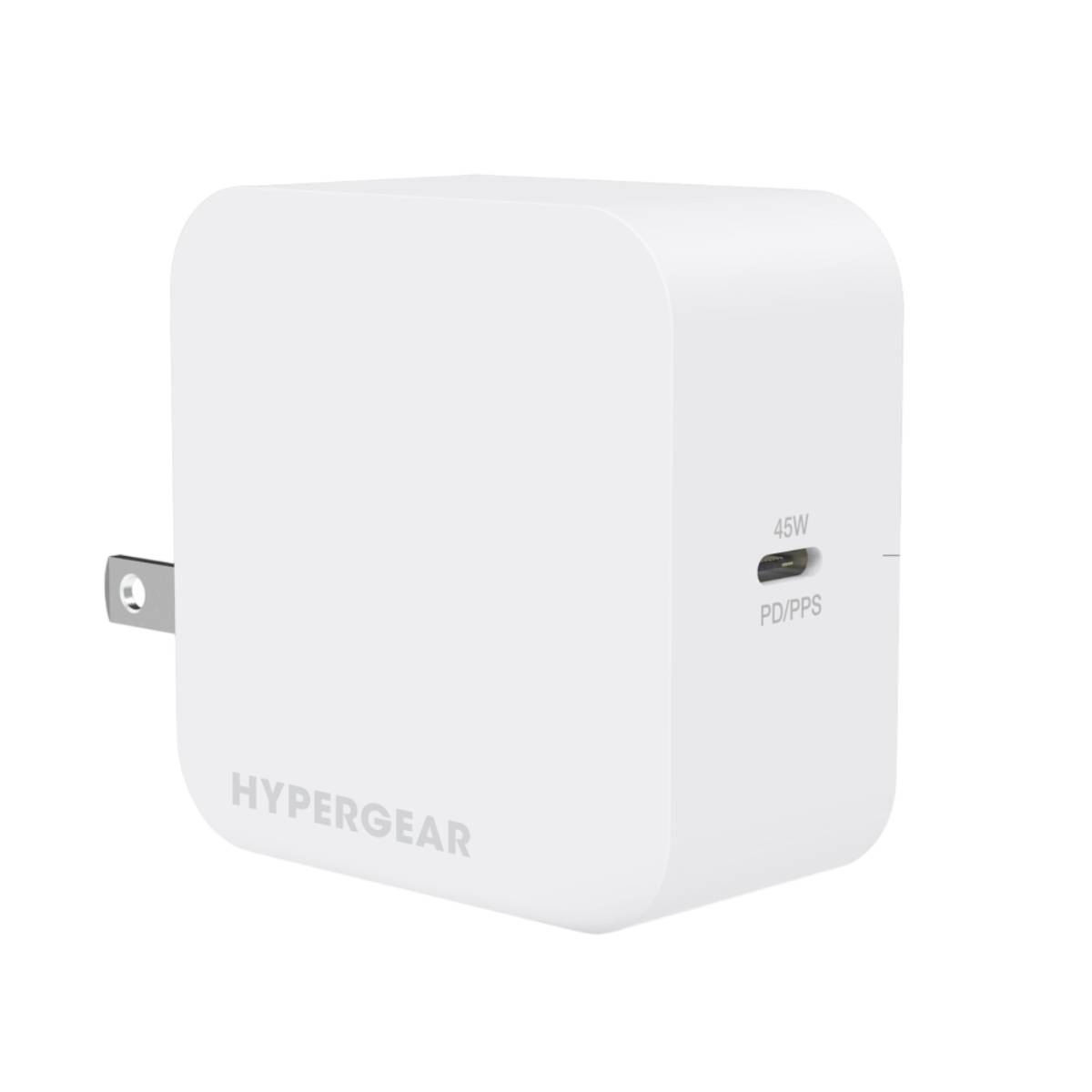 HyperGear SpeedBoost 45W USB-C PD Laptop Wall Charger with PPS - White