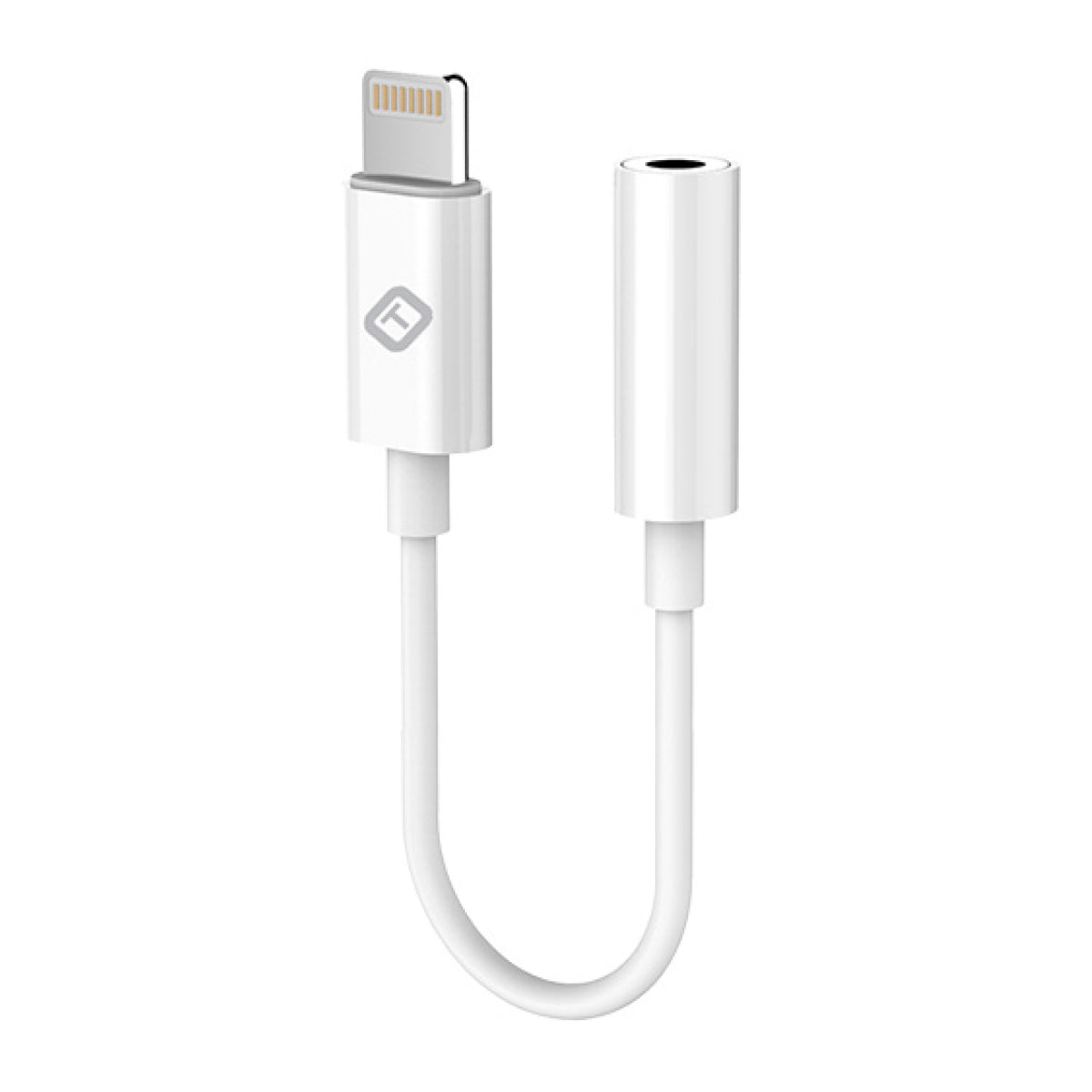 Tekya Lightning to 3.5mm Auxiliary Headphone Adapter - White