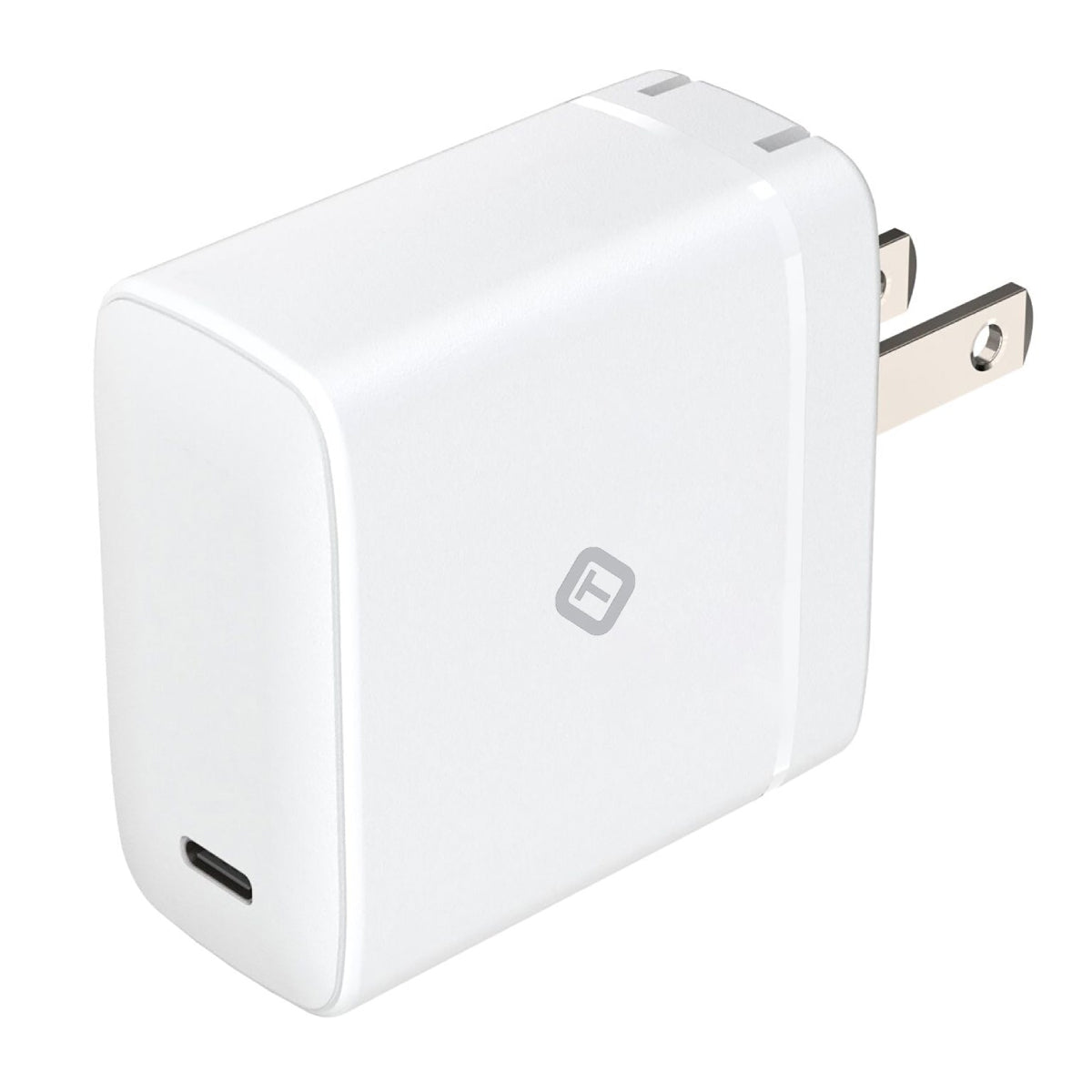 Cargador de pared con un solo puerto USB-C GaN de 45 W de Tekya, color blanco