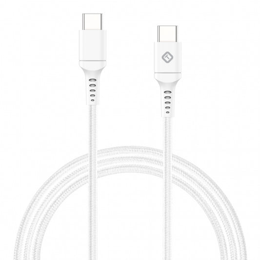 Tekya 10 ft USB-C to USB-C 3.0 Braided Cable - White